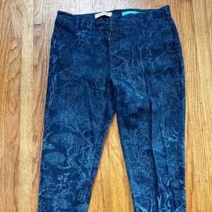 Anthropologie Pilcro Floral-Printed Slim Jeans, 16W